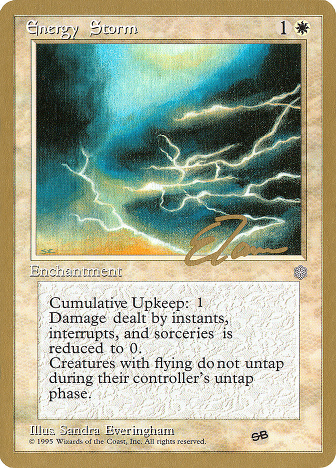 Energy Storm (Eric Tam) (SB) [Pro Tour Collector Set] | Mindsight Gaming