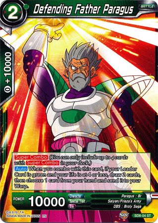 Defending Father Paragus (Starter Deck - Rising Broly) [SD8-04] | Mindsight Gaming