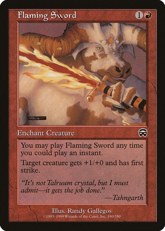 Flaming Sword [Mercadian Masques] | Mindsight Gaming