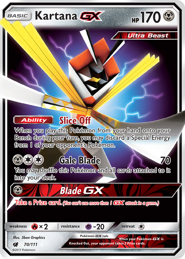 Kartana GX (70/111) [Sun & Moon: Crimson Invasion] | Mindsight Gaming