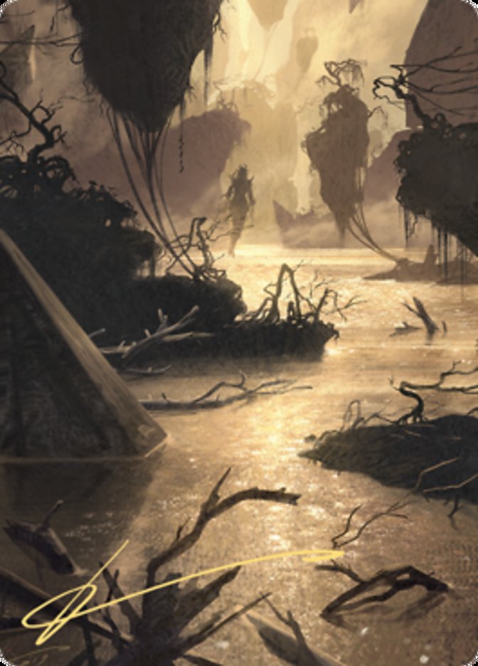 Murkwater Pathway Art Card (Gold-Stamped Signature) [Zendikar Rising Art Series] | Mindsight Gaming