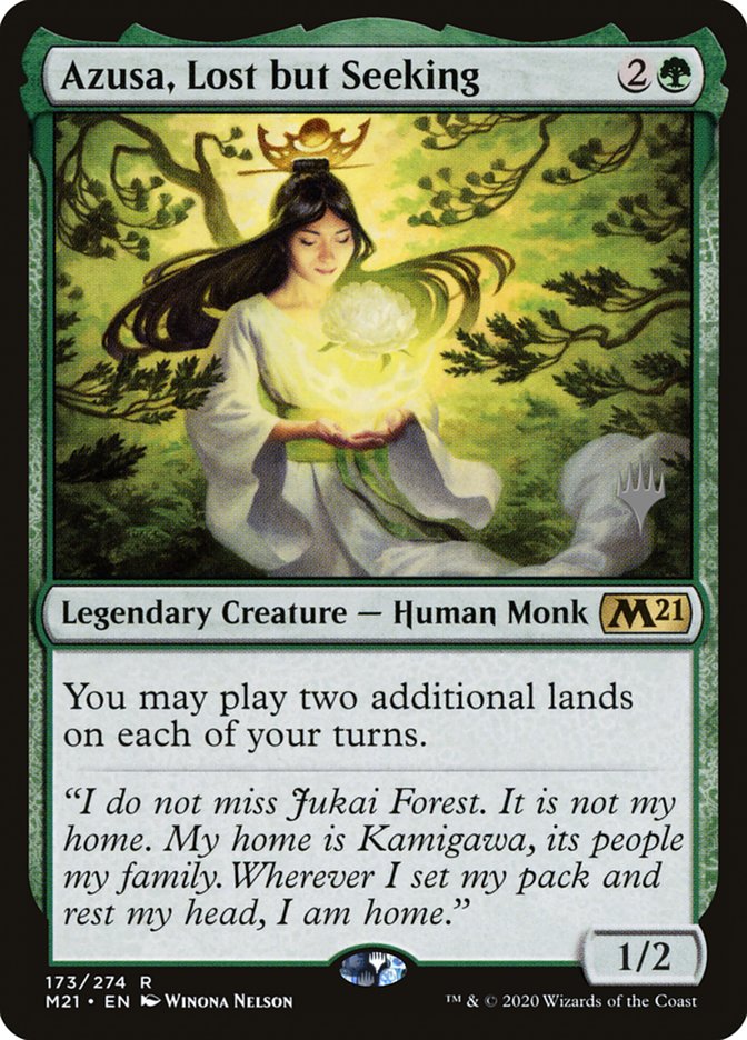 Azusa, Lost but Seeking (Promo Pack) [Core Set 2021 Promos] | Mindsight Gaming