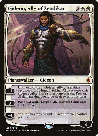 Gideon, Ally of Zendikar [Battle for Zendikar] | Mindsight Gaming