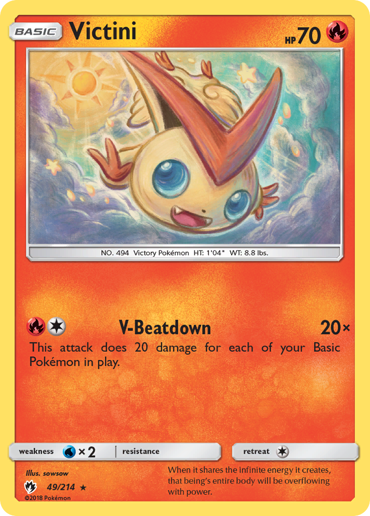 Victini (49/214) [Sun & Moon: Lost Thunder] | Mindsight Gaming