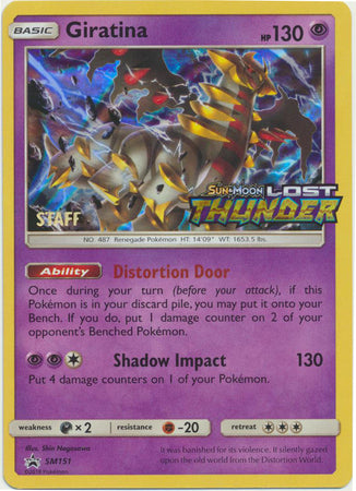 Giratina (SM151) (Staff Prerelease Promo) [Sun & Moon: Black Star Promos] | Mindsight Gaming