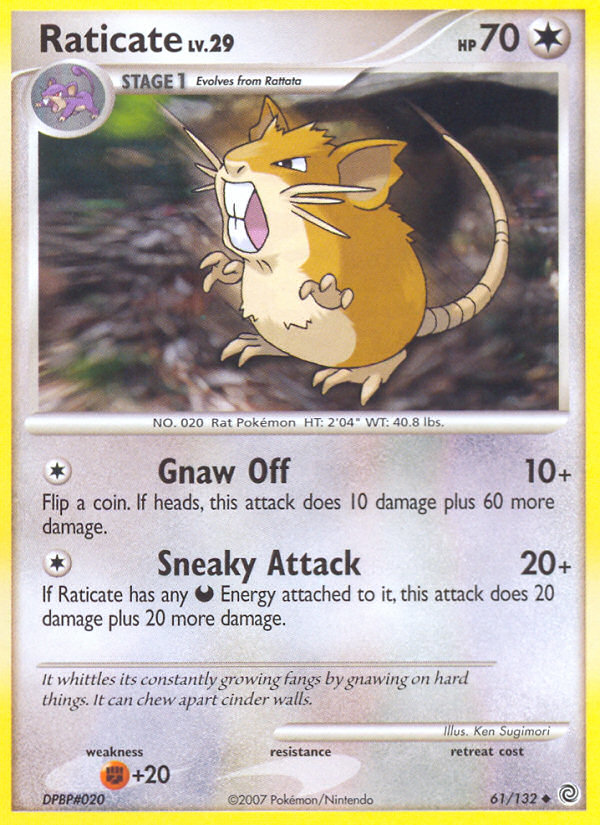 Raticate (61/132) [Diamond & Pearl: Secret Wonders] | Mindsight Gaming