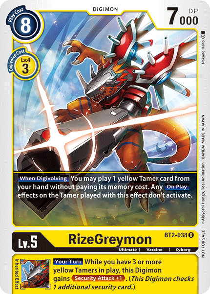 RizeGreymon [BT2-038] (Tournament Pack) [Release Special Booster Ver.1.5 Promos] | Mindsight Gaming