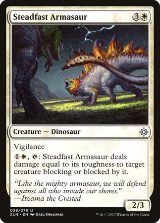 Steadfast Armasaur [Ixalan] | Mindsight Gaming