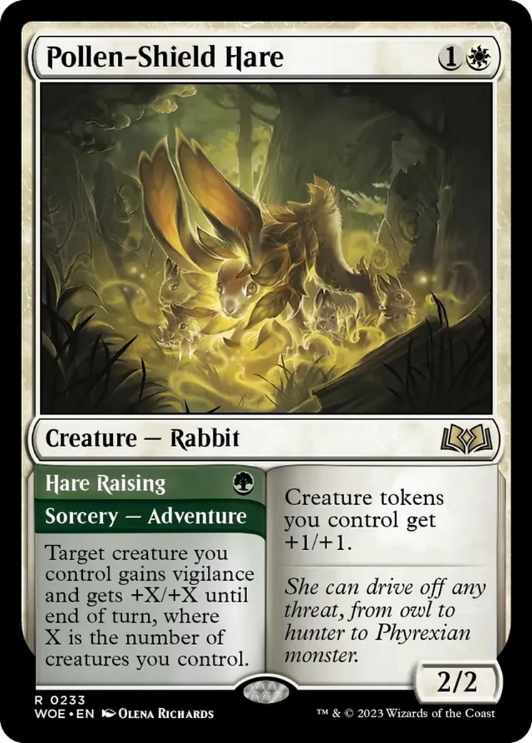 Pollen-Shield Hare // Hare Raising [Wilds of Eldraine] | Mindsight Gaming