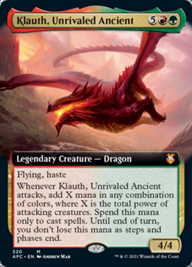 Klauth, Unrivaled Ancient (Extended) [Dungeons & Dragons: Adventures in the Forgotten Realms Commander] | Mindsight Gaming