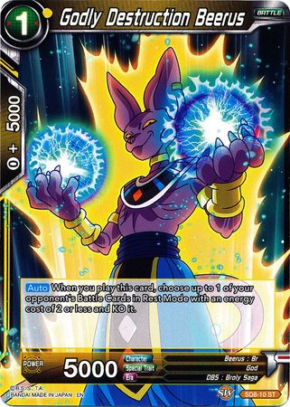 Godly Destruction Beerus (Starter Deck - Rising Broly) [SD8-10] | Mindsight Gaming