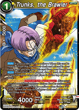 Trunks, the Brawler (BT14-103) [Cross Spirits] | Mindsight Gaming