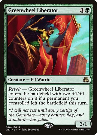 Greenwheel Liberator [Aether Revolt] | Mindsight Gaming