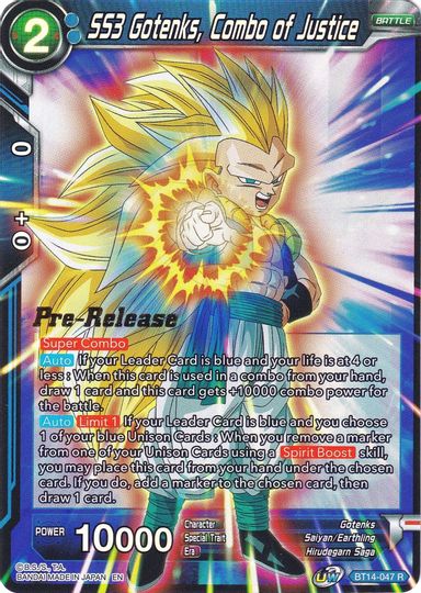 SS3 Gotenks, Combo of Justice (BT14-047) [Cross Spirits Prerelease Promos] | Mindsight Gaming