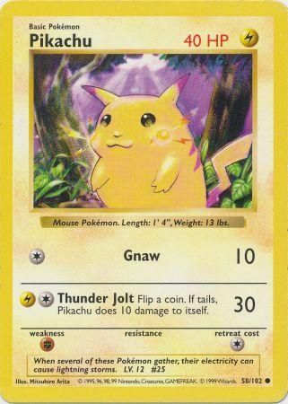 Pikachu (58/102) [Base Set Shadowless Unlimited] | Mindsight Gaming