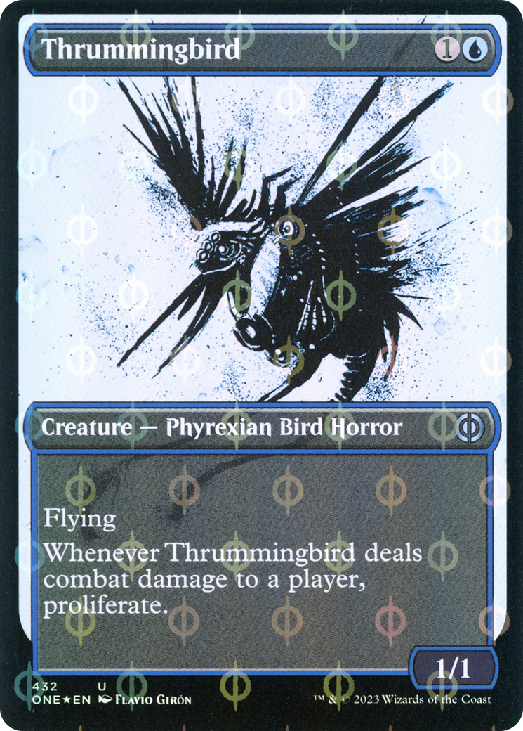 Thrummingbird (Showcase Ichor Step-and-Compleat Foil) [Phyrexia: All Will Be One] | Mindsight Gaming