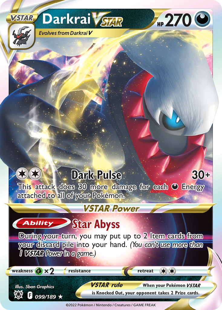 Darkrai VSTAR (099/189) (Jumbo Card) [Sword & Shield: Astral Radiance] | Mindsight Gaming