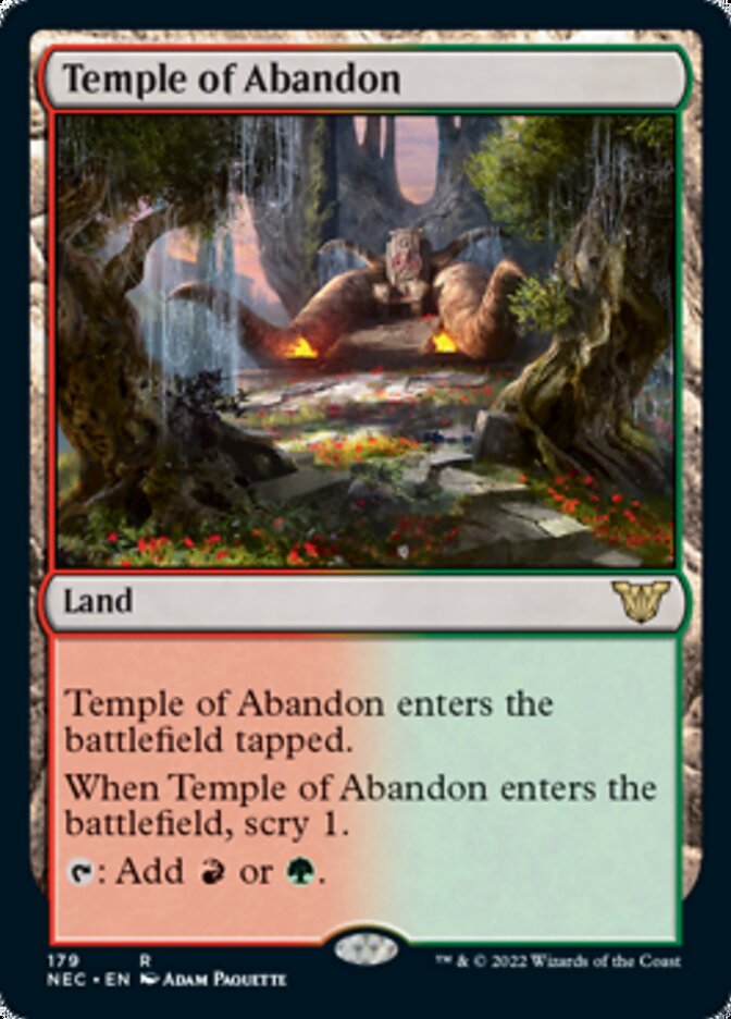 Temple of Abandon [Kamigawa: Neon Dynasty Commander] | Mindsight Gaming