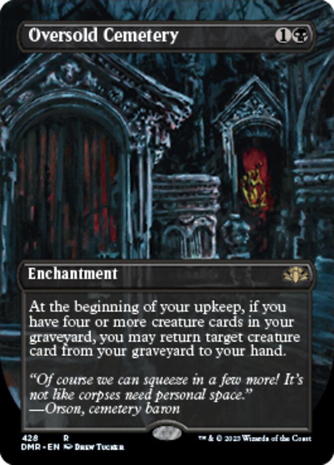 Oversold Cemetery (Borderless Alternate Art) [Dominaria Remastered] | Mindsight Gaming