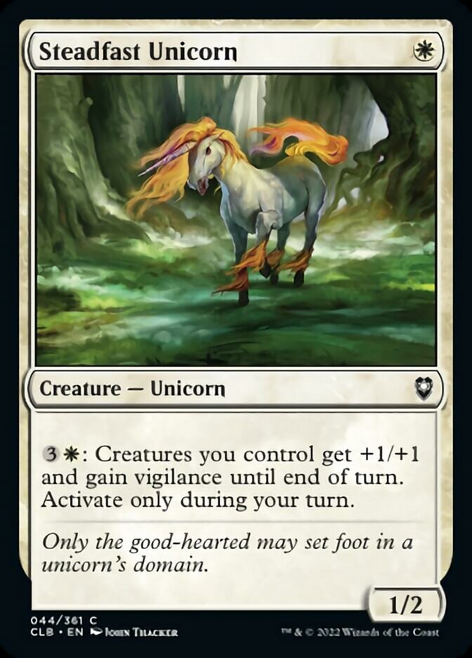 Steadfast Unicorn [Commander Legends: Battle for Baldur's Gate] | Mindsight Gaming