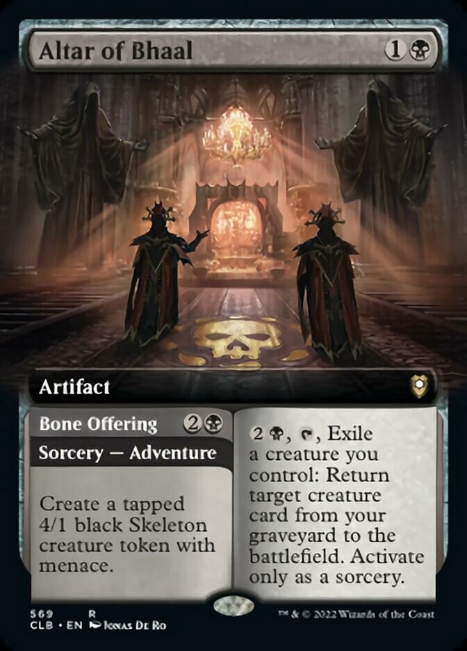 Altar of Bhaal // Bone Offering (Extended Art) [Commander Legends: Battle for Baldur's Gate] | Mindsight Gaming