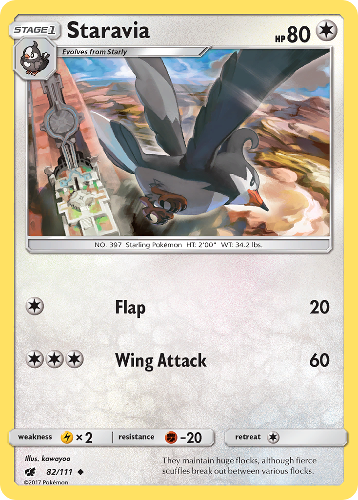 Staravia (82/111) [Sun & Moon: Crimson Invasion] | Mindsight Gaming