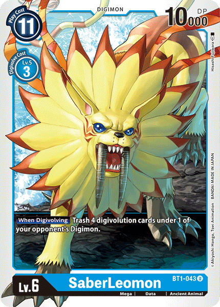 SaberLeomon [BT1-043] [Release Special Booster Ver.1.0] | Mindsight Gaming