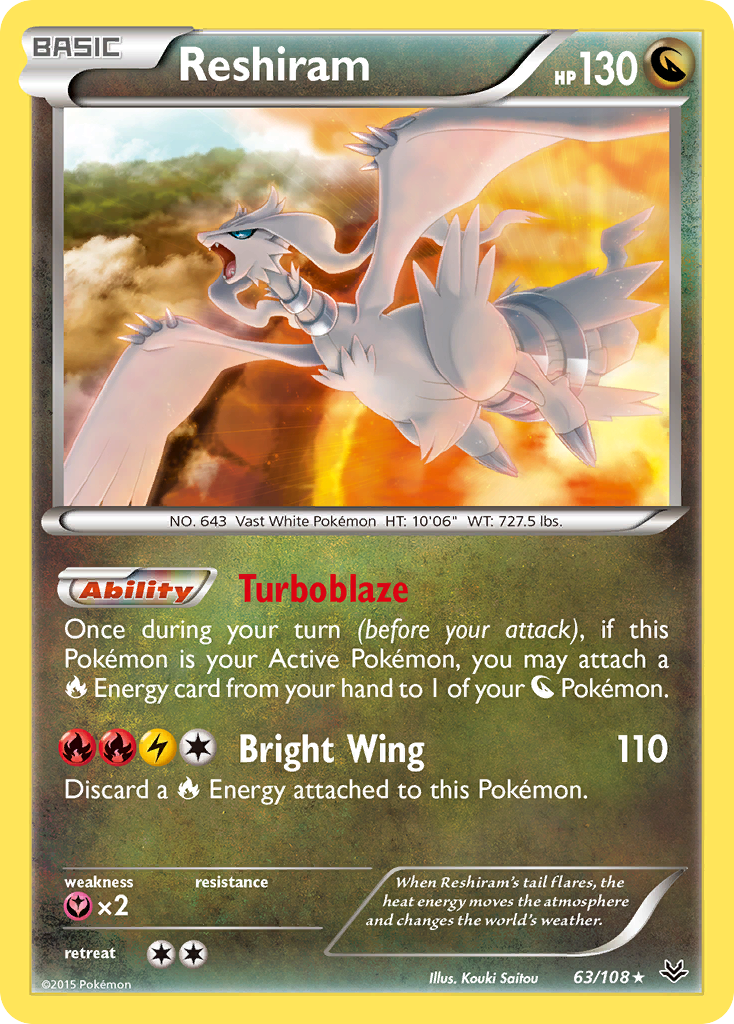 Reshiram (63/108) [XY: Roaring Skies] | Mindsight Gaming