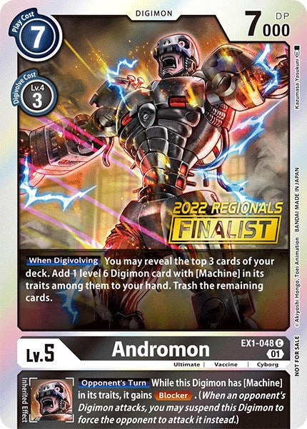 Andromon [EX1-048] (2022 Championship Online Regional) (Online Finalist) [Classic Collection Promos] | Mindsight Gaming