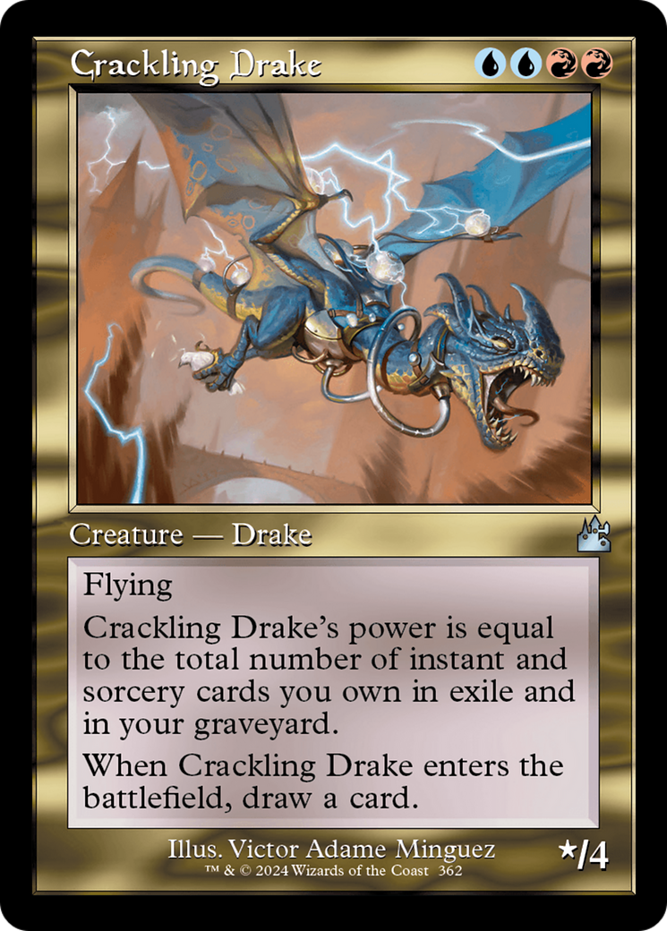 Crackling Drake (Retro Frame) [Ravnica Remastered] | Mindsight Gaming