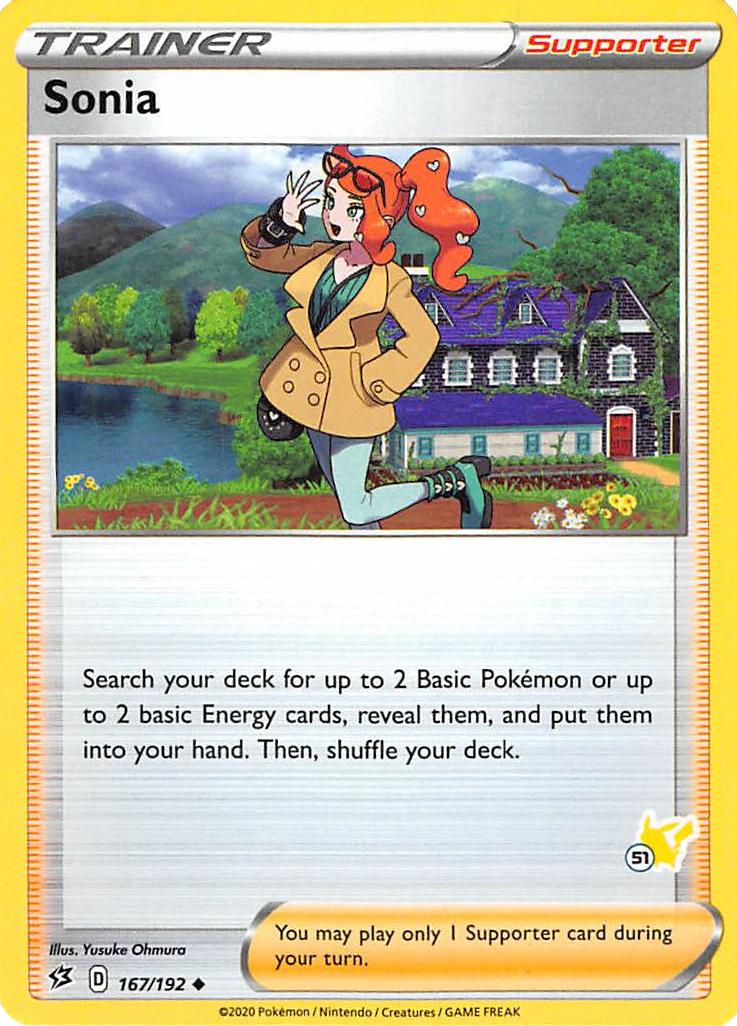 Sonia (167/192) (Pikachu Stamp #51) [Battle Academy 2022] | Mindsight Gaming