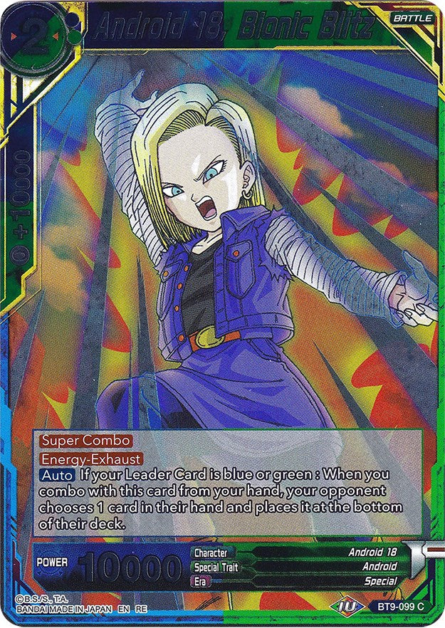 Android 18, Bionic Blitz (BT9-099) [Ultimate Deck 2022] | Mindsight Gaming