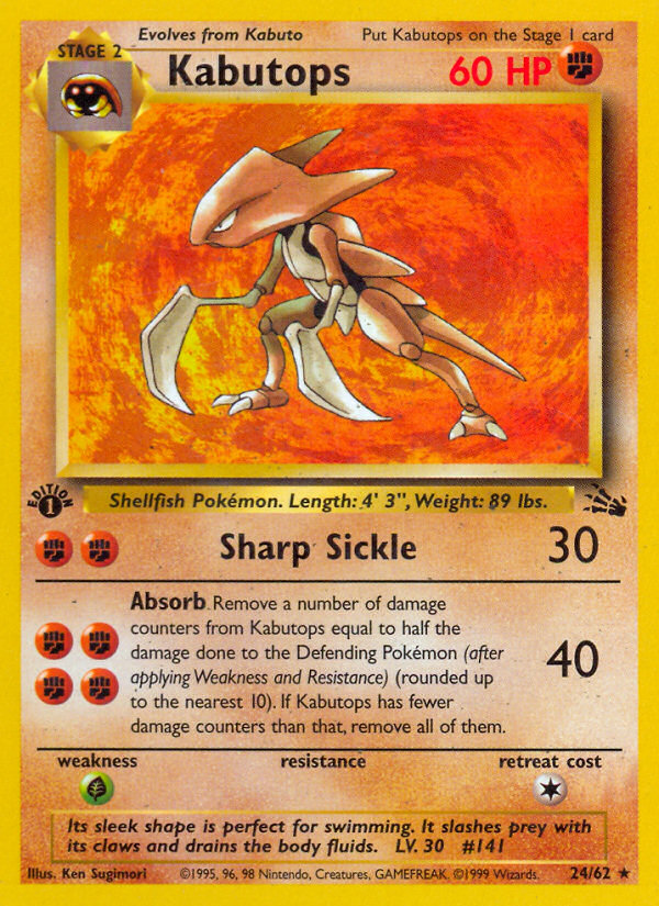 Kabutops (24/62) [Fossil 1st Edition] | Mindsight Gaming