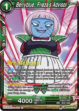 Berryblue, Frieza's Advisor (BT13-080) [Supreme Rivalry Prerelease Promos] | Mindsight Gaming