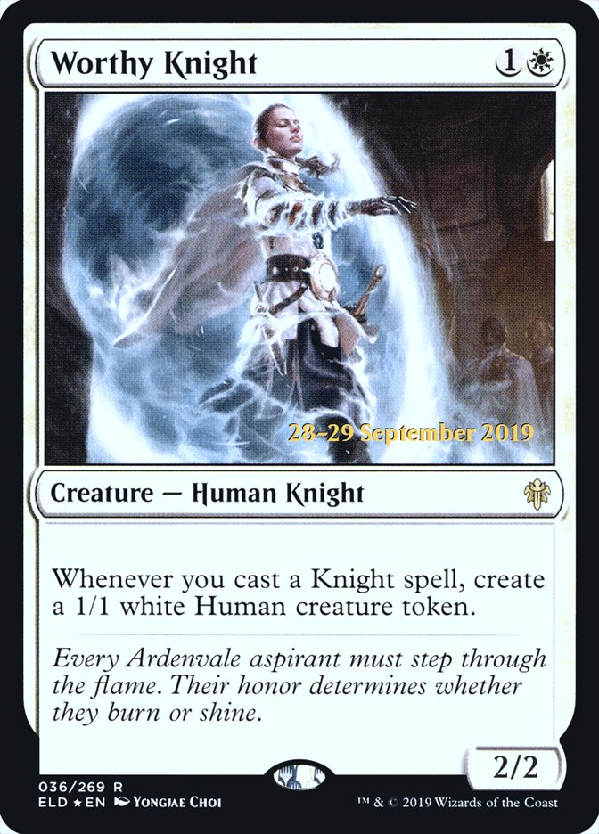 Worthy Knight  [Throne of Eldraine Prerelease Promos] | Mindsight Gaming