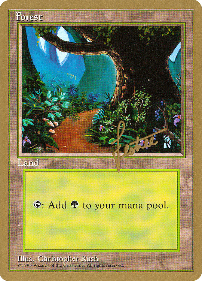 Forest (bl376) (Bertrand Lestree) [Pro Tour Collector Set] | Mindsight Gaming