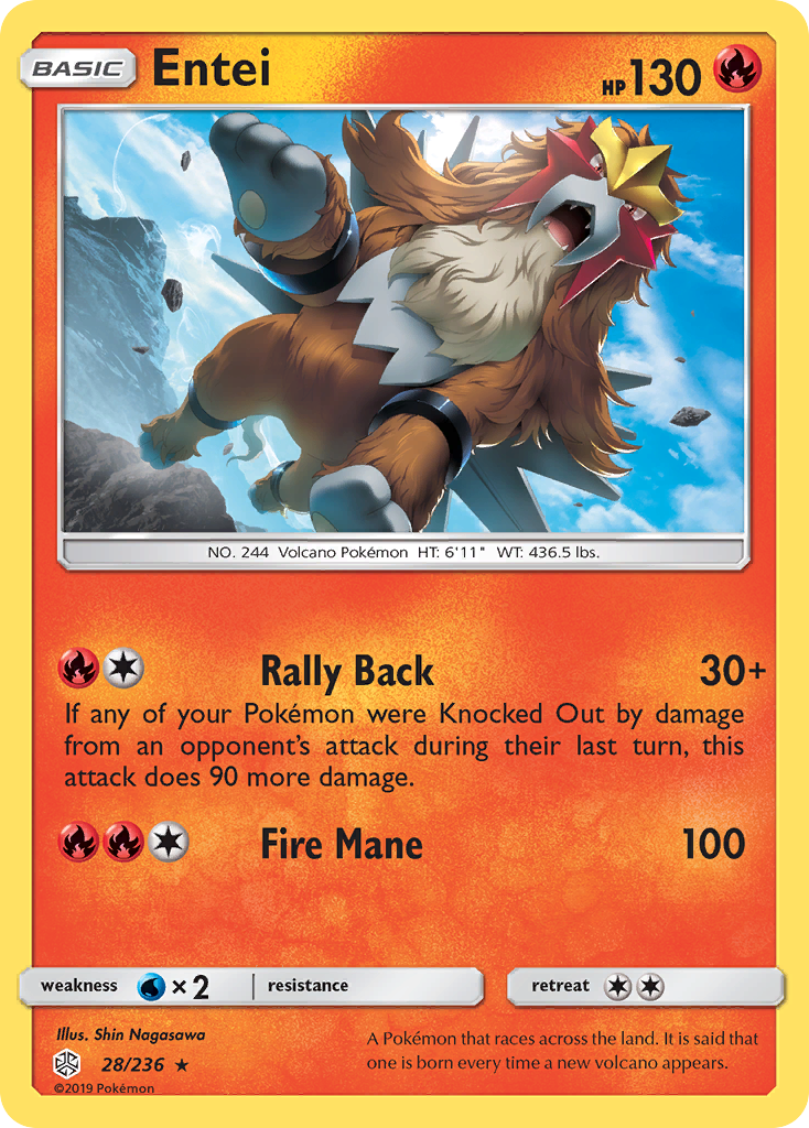 Entei (28/236) [Sun & Moon: Cosmic Eclipse] | Mindsight Gaming