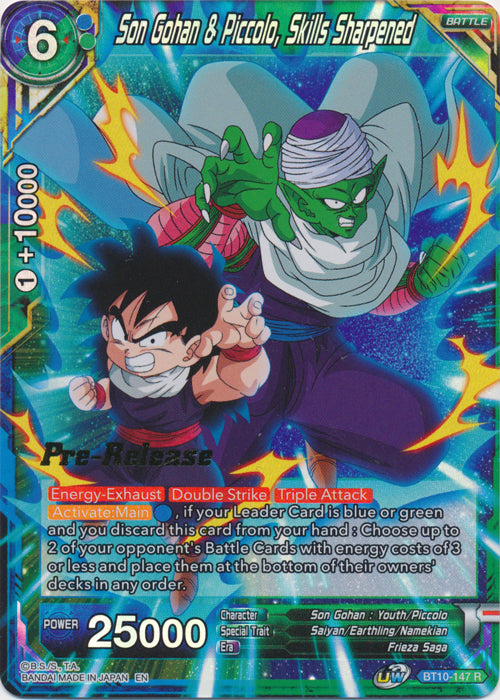 Son Gohan & Piccolo, Skills Sharpened (BT10-147) [Rise of the Unison Warrior Prerelease Promos] | Mindsight Gaming