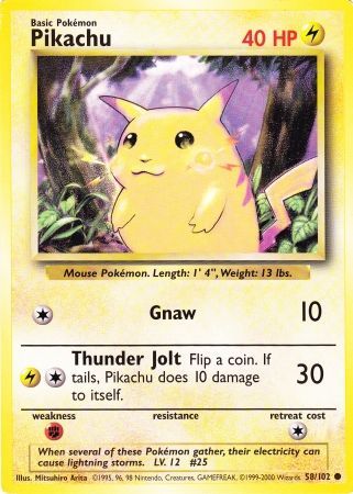 Pikachu (58/102) (Jumbo Card) [Base Set Unlimited] | Mindsight Gaming