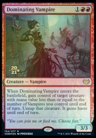 Dominating Vampire [Innistrad: Crimson Vow Prerelease Promos] | Mindsight Gaming