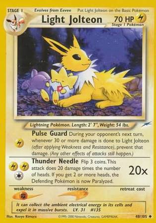 Light Jolteon (48/105) [Neo Destiny Unlimited] | Mindsight Gaming