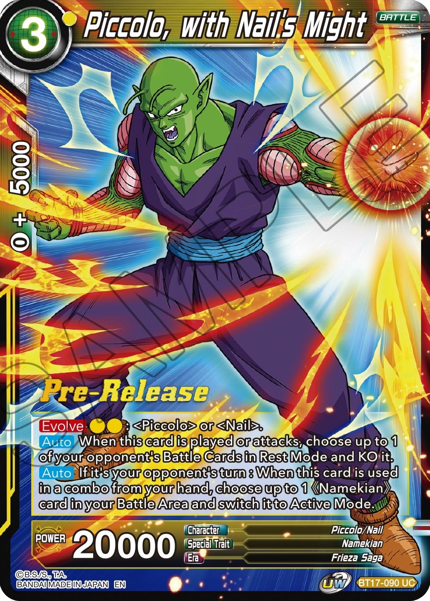 Piccolo, with Nail's Might (BT17-090) [Ultimate Squad Prerelease Promos] | Mindsight Gaming