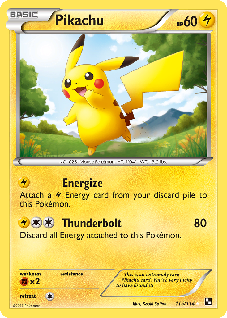 Pikachu (115/114) [Black & White: Base Set] | Mindsight Gaming