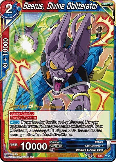 Beerus, Divine Obliterator (Universal Onslaught) [BT9-107] | Mindsight Gaming