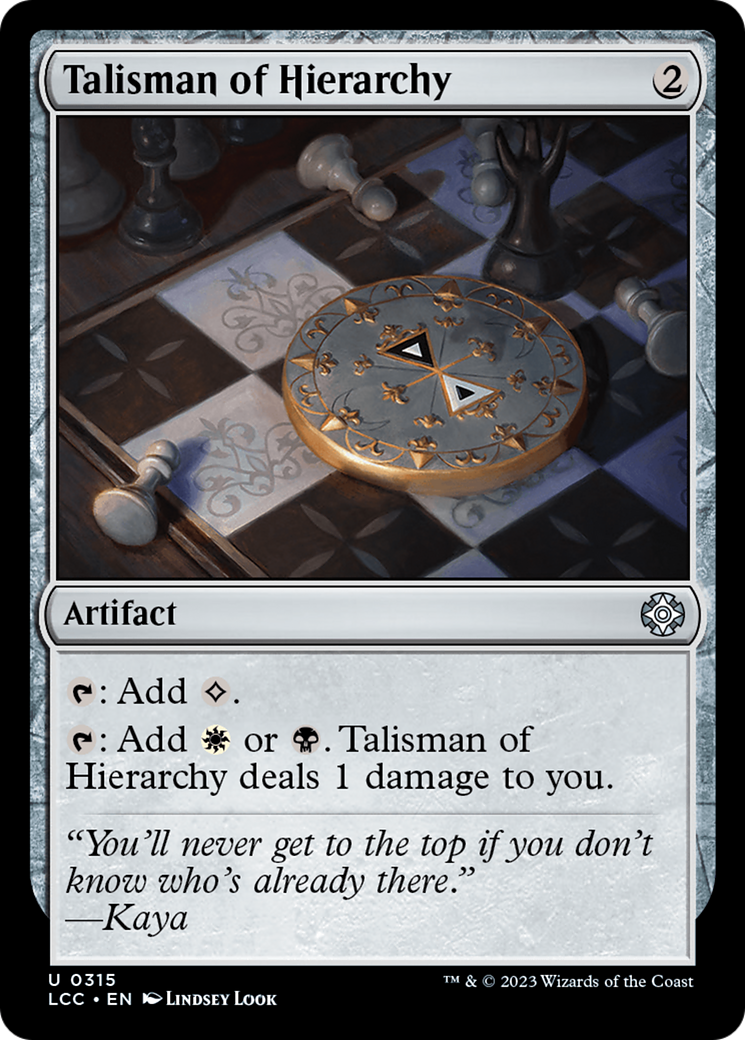 Talisman of Hierarchy [The Lost Caverns of Ixalan Commander] | Mindsight Gaming