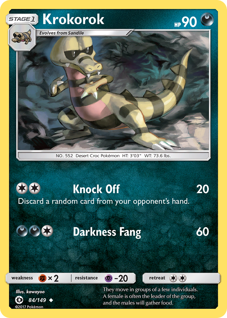 Krokorok (84/149) [Sun & Moon: Base Set] | Mindsight Gaming