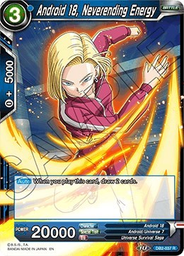 Android 18, Neverending Energy [DB2-037] | Mindsight Gaming