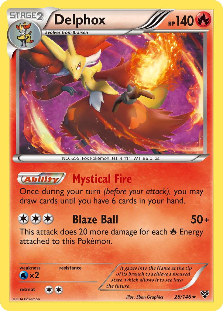 Delphox (26/146) (Cosmos Holo) (Blister Exclusive) [XY: Base Set] | Mindsight Gaming