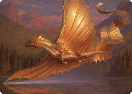 Adult Gold Dragon Art Card [Dungeons & Dragons: Adventures in the Forgotten Realms Art Series] | Mindsight Gaming