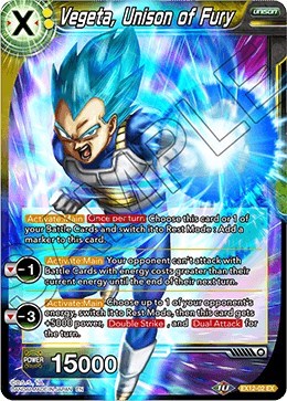 Vegeta, Unison of Fury [EX12-02] | Mindsight Gaming